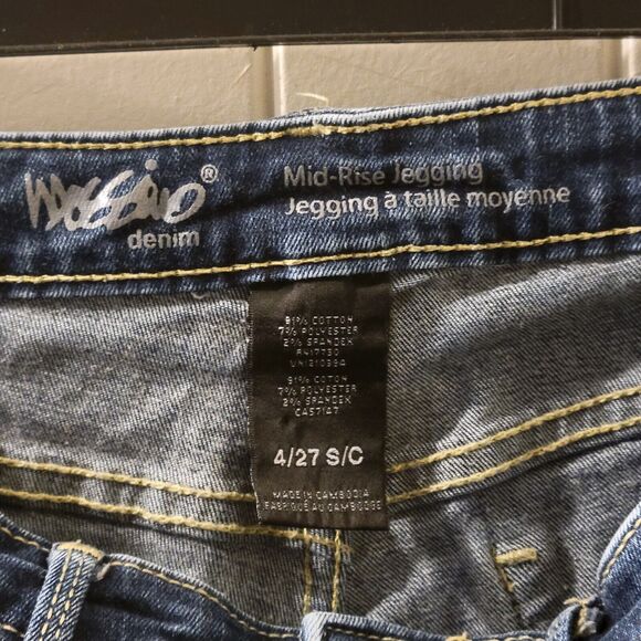 Mossimo Womens Size 4 Blue Solid Skinny Jeggings Jeans - Picture 6 of 11